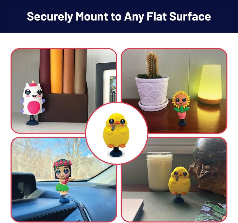 GOOFBALLS Duck with Knife Dashboard Dancer – Hilarious Bobblehead Angry Duck Holding a Knife – Funny Car Dashboard Toy – Soft Plastic with Adhesive Pad – Quirky Gift for Drivers, Office Desks & Gag Gift Lovers - Image 4