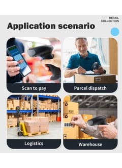 Excefore Wireless Barcode Scanner 1D 2D QR Code Scanner Handheld Laser Bar Code Reader 3 in 1 with Bluetooth 2.4G Wireless and USB Wired 100m Transmission Distance Shock Dust Proof Hands Free  - Image 5