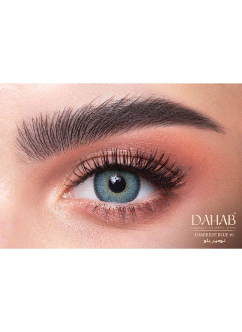 Dahab One Day Lumirere Blue Pack Of 10 Daily Disposable Colored Contact Lenses Unisex Cosmetic Contact Lenses  - Image 1