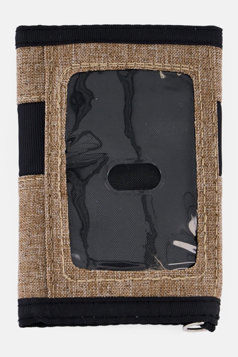 Aeropostale محفظة ثلاثية الطيات للرجال بشعار العلامة التجارية، بني - Image 2