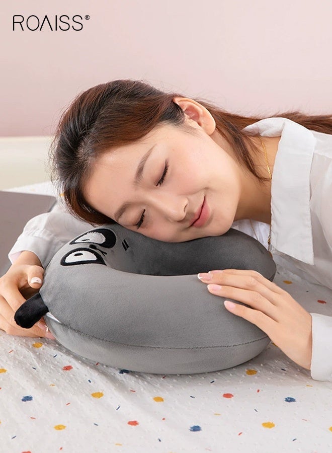 roaiss Cartoon U-Shaped Memory Foam Neck Pillow Features Slow Rebound Memory Foam Perfect for Airplane Travel, Office Naps and Long Trips, Provides Optimal Neck Support and Pressure Relief Lightweight and Portable - Image 3