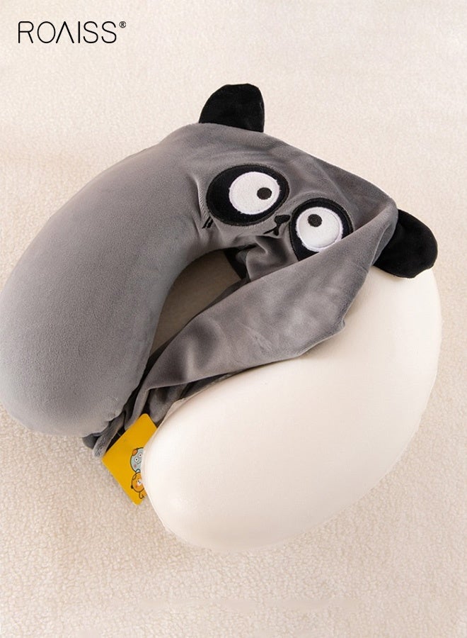 roaiss Cartoon U-Shaped Memory Foam Neck Pillow Features Slow Rebound Memory Foam Perfect for Airplane Travel, Office Naps and Long Trips, Provides Optimal Neck Support and Pressure Relief Lightweight and Portable - Image 5