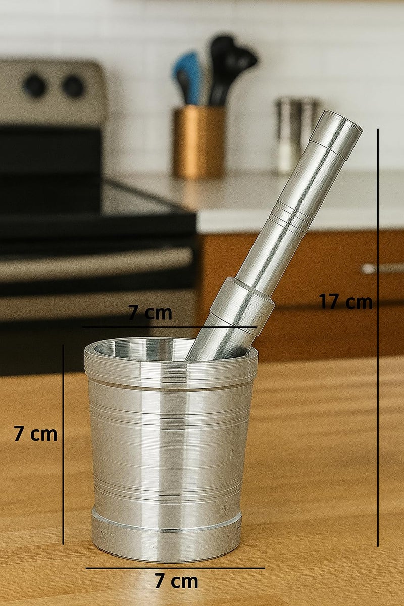 Duodeno Aluminium Okhali Masher/Musal Dasta/Khal Batta/Sota for Spice Mixer & Food Mashing in Home and Kitchen - Image 2