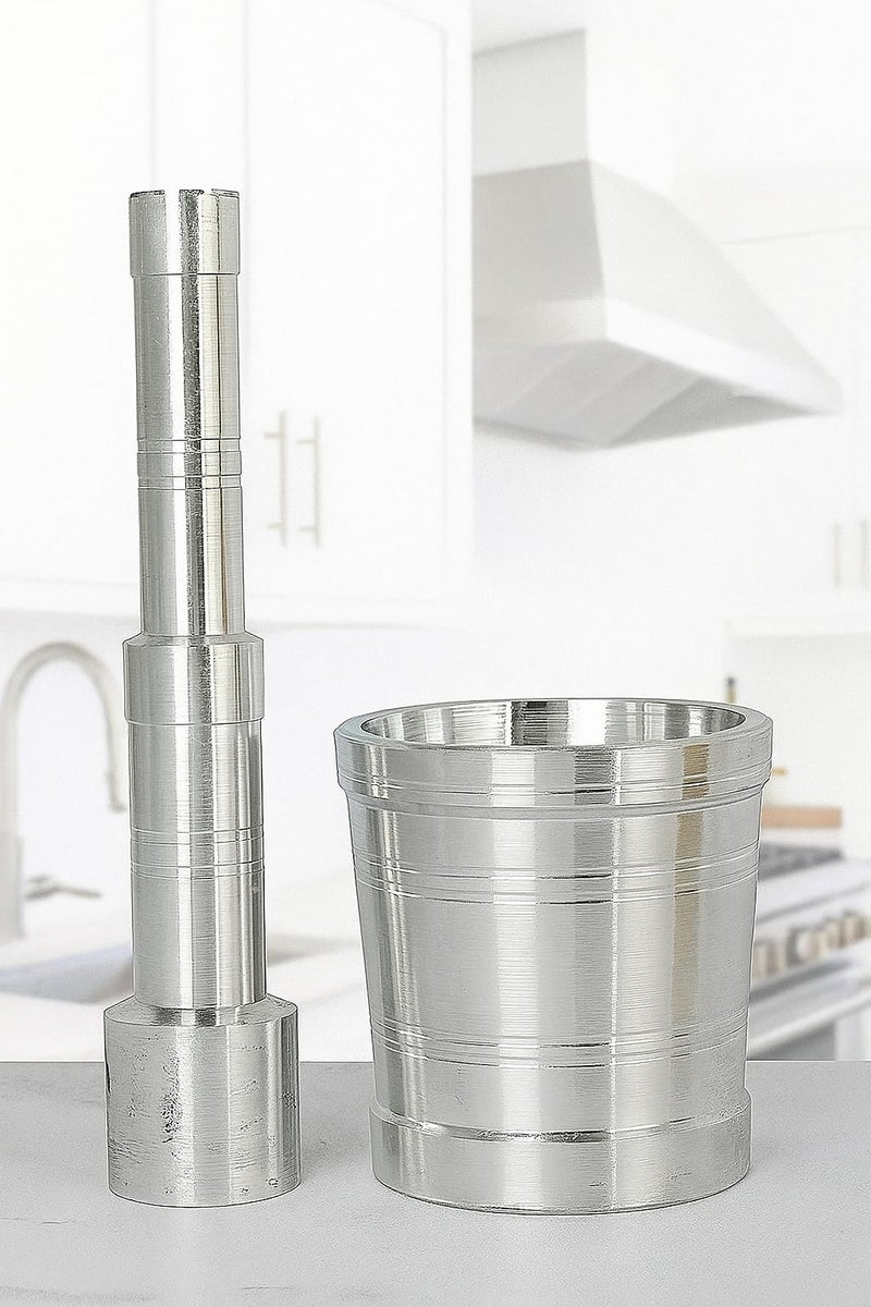 Duodeno Aluminium Okhali Masher/Musal Dasta/Khal Batta/Sota for Spice Mixer & Food Mashing in Home and Kitchen - Image 1