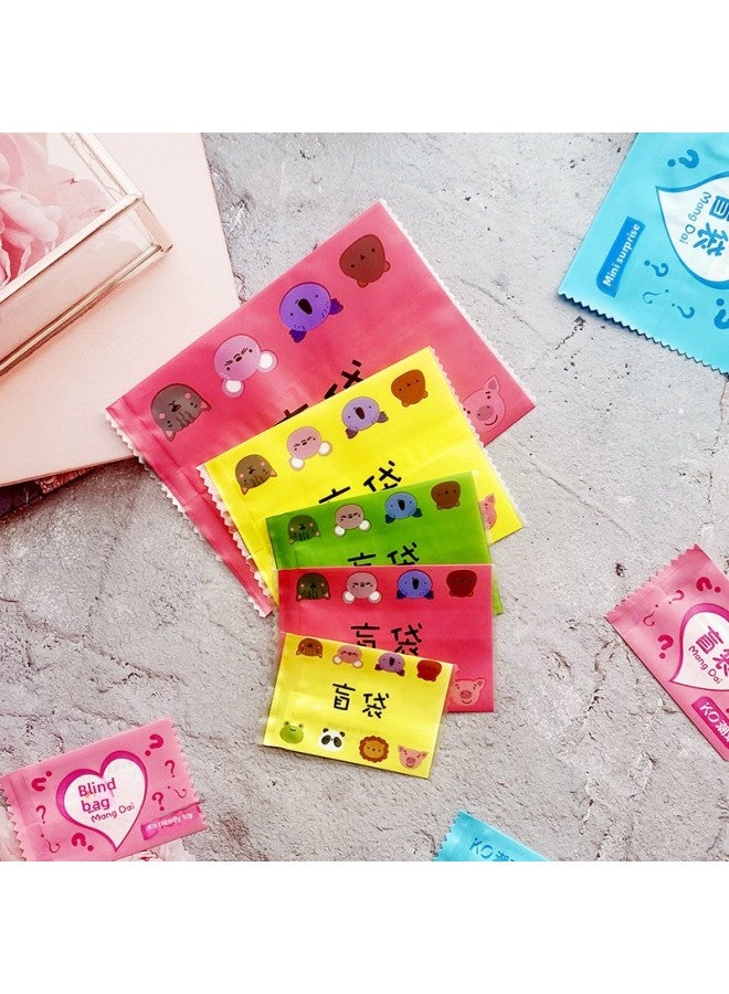 Blind Bag Pair Touch Packaging Bag Empty Bag Miniature Food Play Net Red Mini Toy Cute Grain Tide Play Machine Sealed Bag Other-Colour:5*7.5cm Green Lucky Blind Bag-Specification:About 1000 Bags + A Small Sealing Machine
