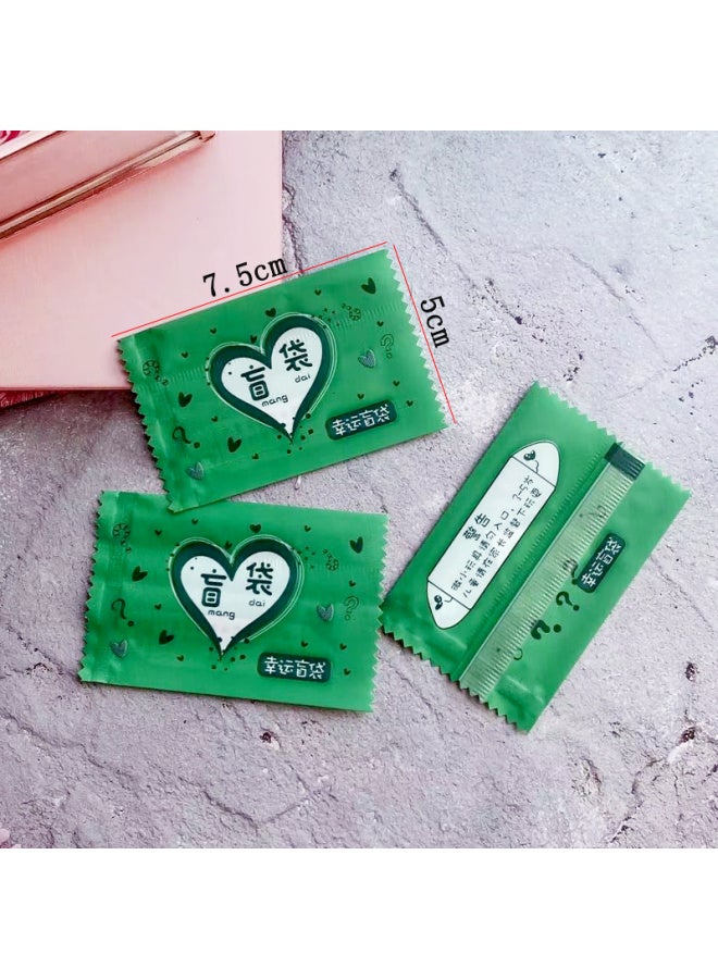 Blind Bag Pair Touch Packaging Bag Empty Bag Miniature Food Play Net Red Mini Toy Cute Grain Tide Play Machine Sealed Bag Other-Colour:5*7.5cm Green Lucky Blind Bag-Specification:About 1000 Bags + A Small Sealing Machine