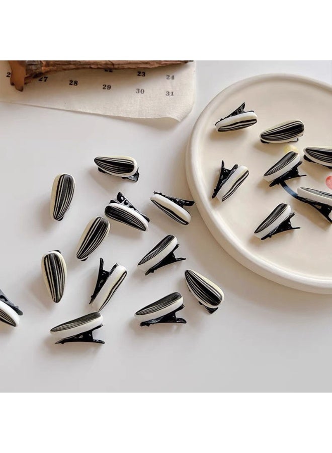 دبوس شعر محاكاة ممتع على شكل بذور البطيخ للنساء، مشبك شعر على جانب الجبهة، دبوس شعر 10 قطع - Image 2