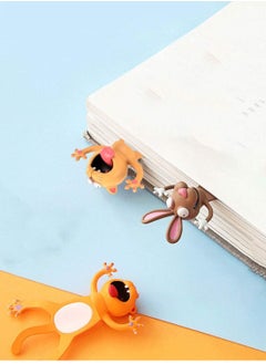 Y&D Wacky Bookmark Palz-3d Stereo Kawaii Cartoon Bookmark, 3D Animal Bookmarks Help with Reading for Kids and Students, Presents, Party Favors, Mouse & Rabbit 2pcs  - Image 4