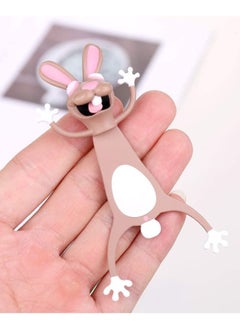 Y&D Wacky Bookmark Palz-3d Stereo Kawaii Cartoon Bookmark, 3D Animal Bookmarks Help with Reading for Kids and Students, Presents, Party Favors, Mouse & Rabbit 2pcs  - Image 5