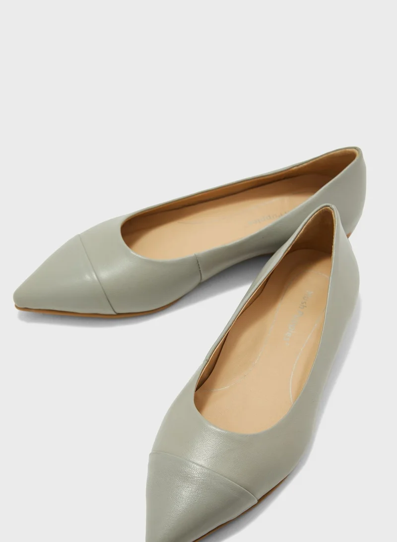 Hush Puppies Pointed Toe Ballerinas