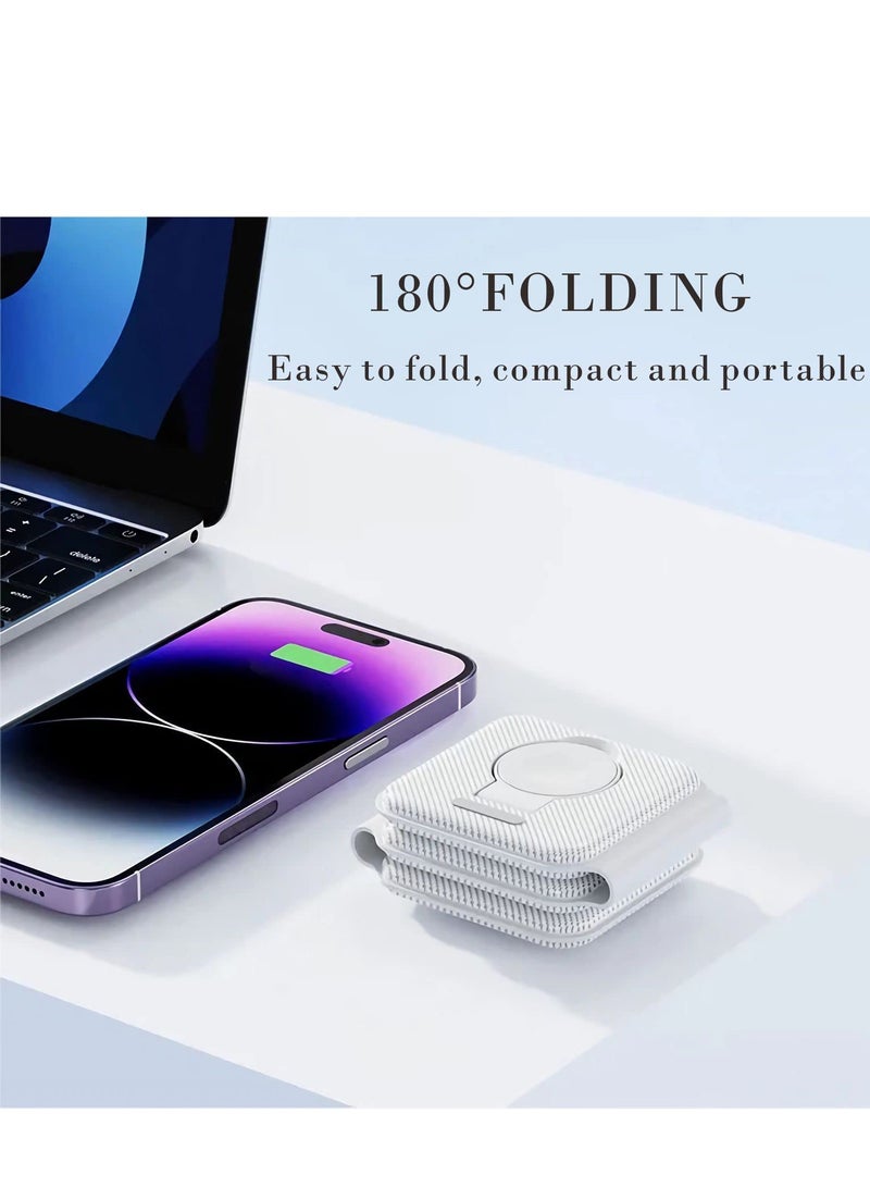 3-in-1 Foldable Wireless Charging Station, Fast Charging Dock for iPhone 14/Pro/Max/Plus/13/12 Series, AirPods 3/2/Pro, and iWatch 8-1 (White) - Image 2