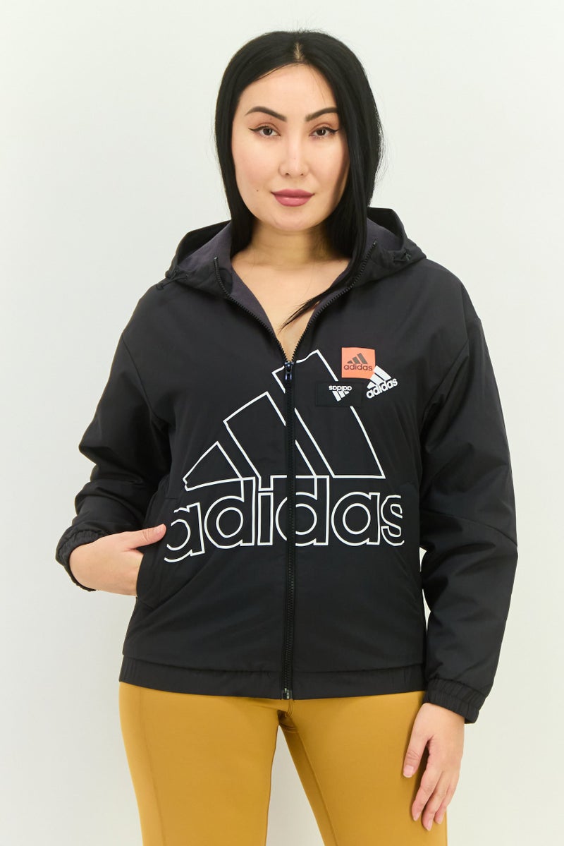 Adidas Women Spots Wear Fit Long Sleeve Outdoor Jacket ,Black - Image 1