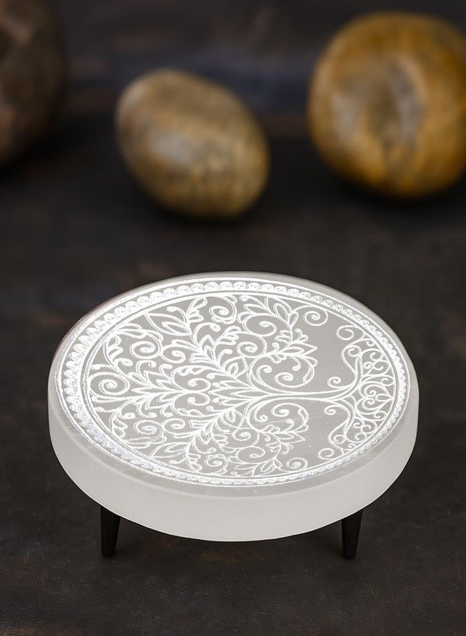 Selenite Charging Plate with Carved Tree of Life | Crystal Charging, Vastu Remedy, & Pooja Decor | Home Spiritual Decoration for Manifestation, Healing & Chakra Energy by Orgonite Crystal Agate - Image 4