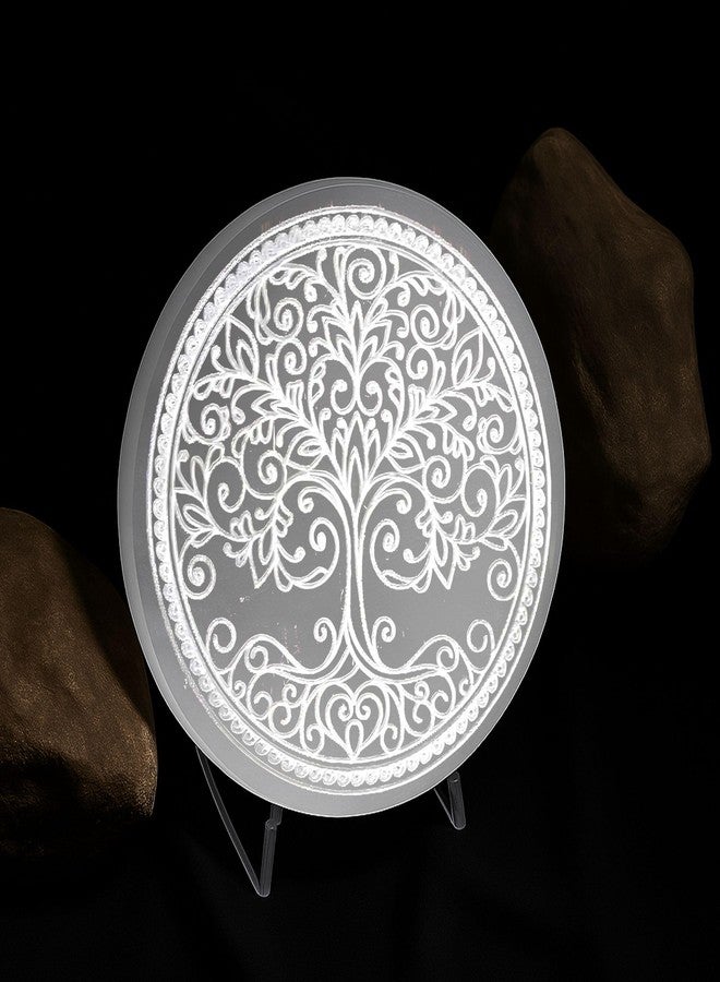Selenite Charging Plate with Carved Tree of Life | Crystal Charging, Vastu Remedy, & Pooja Decor | Home Spiritual Decoration for Manifestation, Healing & Chakra Energy by Orgonite Crystal Agate - Image 3