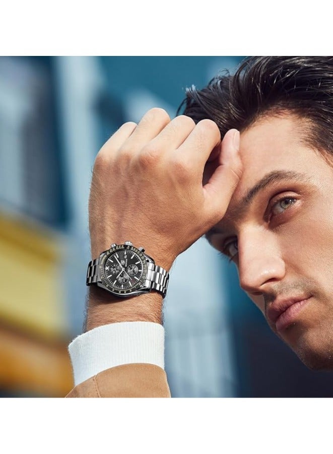 BENYAR Watches for Men Watch Quartz Luxury Stainless Steel Water Resistant Chronograph Watch 5140 - Image 3