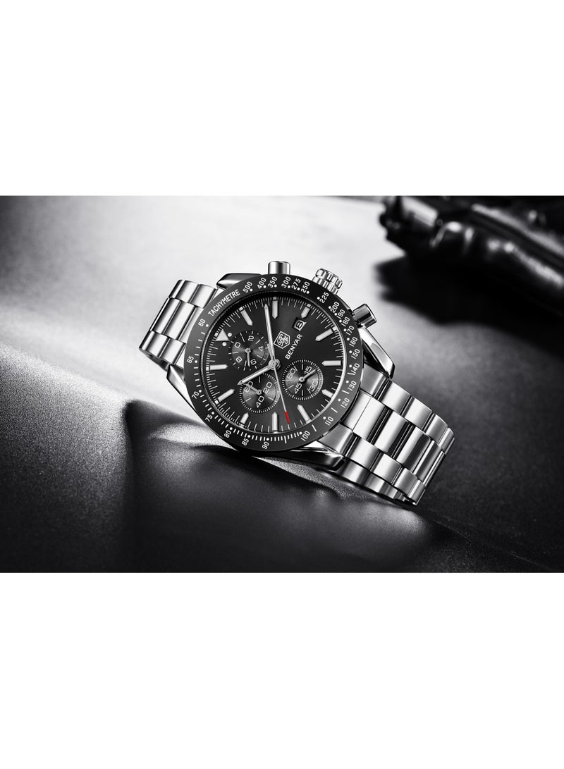 BENYAR Watches for Men Watch Quartz Luxury Stainless Steel Water Resistant Chronograph Watch 5140 - Image 5