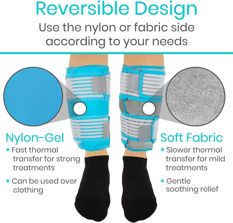 Vive Calf  Shin Ice Pack Wrap Single  Extra Strength Hot  Cold Therapy for Shin Splints  Leg Pain  Adjustable Compression Straps to Stay In Place  Flexible When Frozen with 30 Minutes of Cold - Image 5