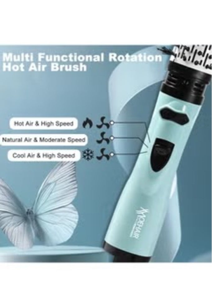 MoeHair - Professional 1200W Hair Dryer Brush, dries and maintains hair moisture and reduces styling time. The MO-7153 brush has a stylish design for easy use at home or as a hairdresser. - Image 1