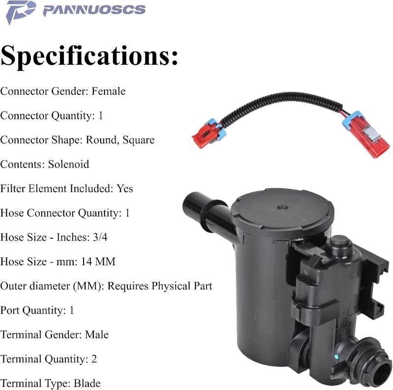 PANNUOSCS Canister Vent Valve Solenoid 911-799 for Kia Sorento and Hyundai Santa Fe (2007-2019) - Image 3