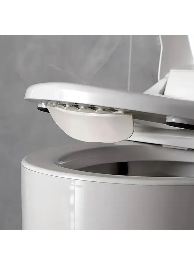 White Toilet Splash Guard Easy Install Non Slip Base Splashproof Seat Cover Durable Plastic - Image 3