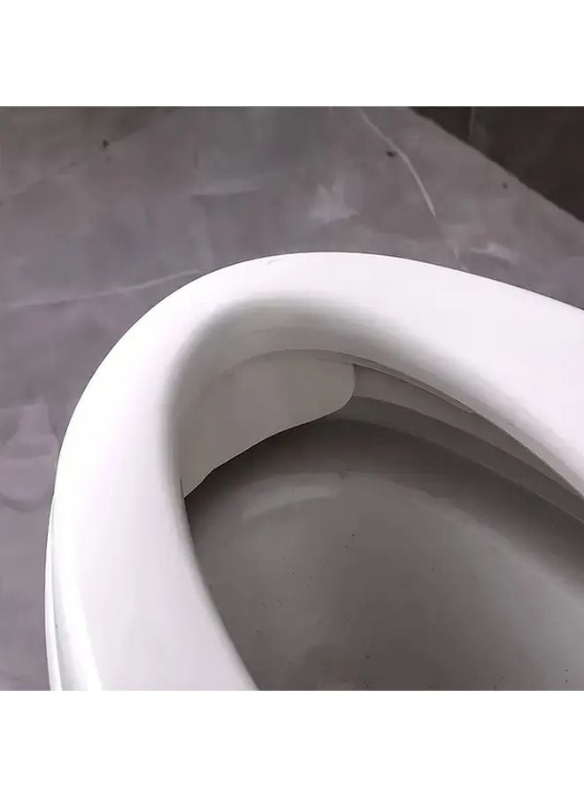 White Toilet Splash Guard Easy Install Non Slip Base Splashproof Seat Cover Durable Plastic - Image 5