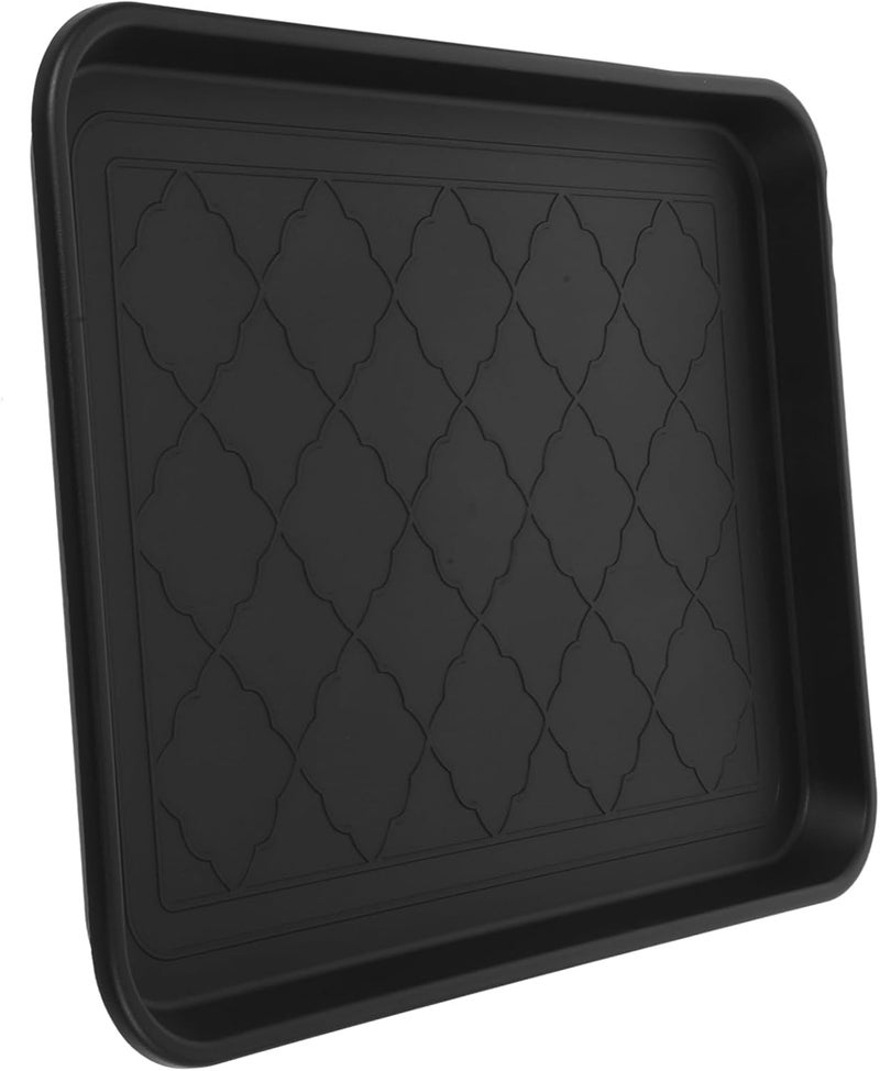 LIFKOME Multi-Purpose Boot Tray Small Waterproof Plastic Shoe Storage Tray for Entryway PET Feeder and Indoor Use Easy to Clean Trunk Sundries Holder - Image 1