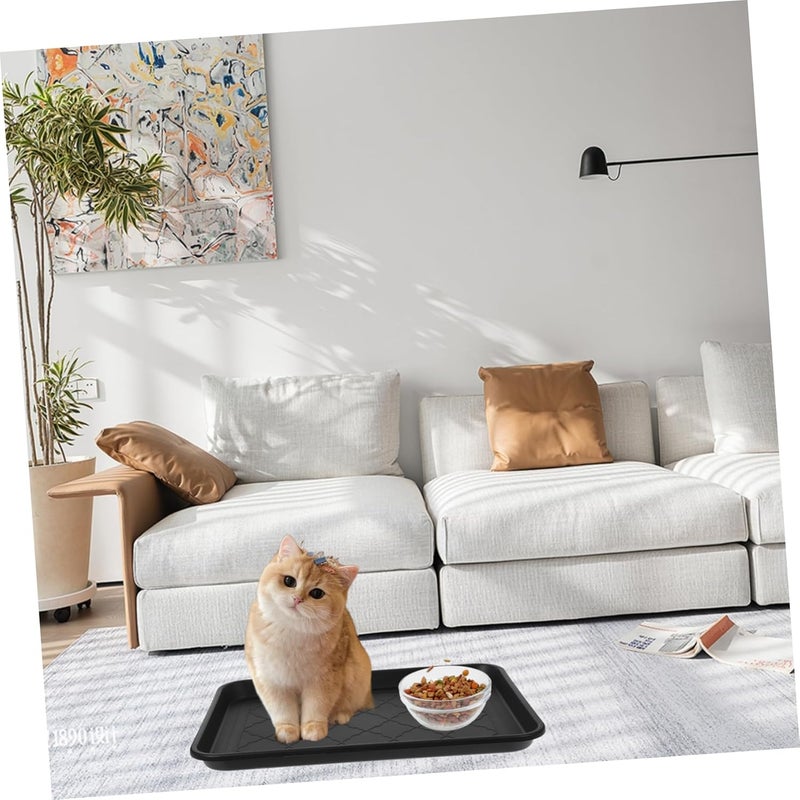 LIFKOME Multi-Purpose Boot Tray Small Waterproof Plastic Shoe Storage Tray for Entryway PET Feeder and Indoor Use Easy to Clean Trunk Sundries Holder - Image 2
