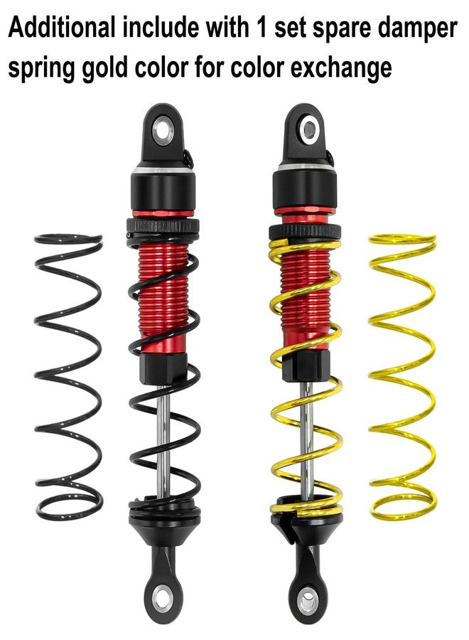 LRFHL Aluminum RC Shock Absorber Front Rear Adjustable Springs Shock Damper for 1/16 Traxxas Mini Maxx 4WD 107154-1 Mini XRT VXL-3S 108076-1 RC Truck Upgrade Parts (4PCS, Red) - Image 5