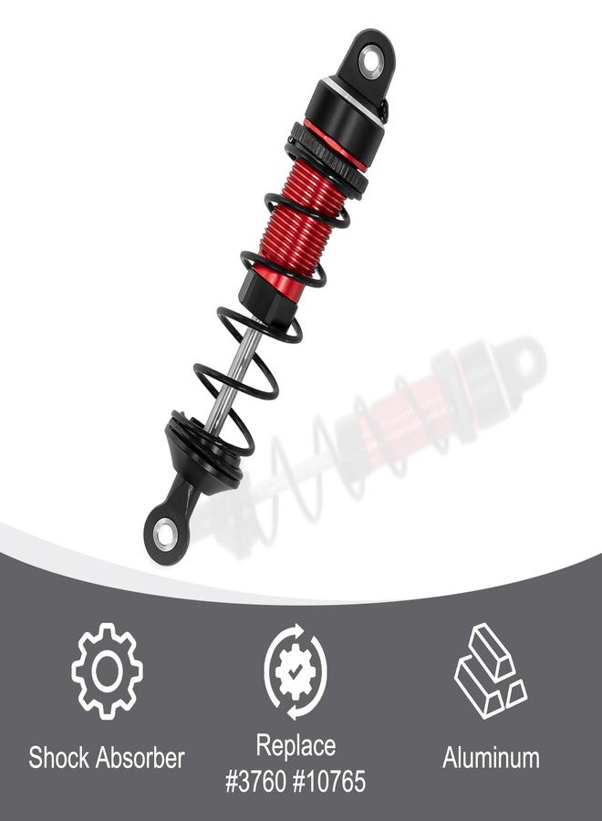 LRFHL Aluminum RC Shock Absorber Front Rear Adjustable Springs Shock Damper for 1/16 Traxxas Mini Maxx 4WD 107154-1 Mini XRT VXL-3S 108076-1 RC Truck Upgrade Parts (4PCS, Red) - Image 4