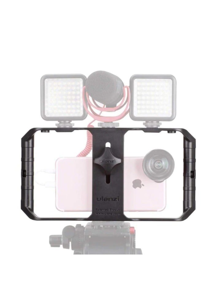 Ulanzi ULANZI U-Rig Pro Smartphone Video Rig – Adjustable Mobile Filmmaking Stabilizer with Cold Shoe Mounts, 1/4" Screw Mounts & Handle Grip for Vlogging & Streaming  - Image 1
