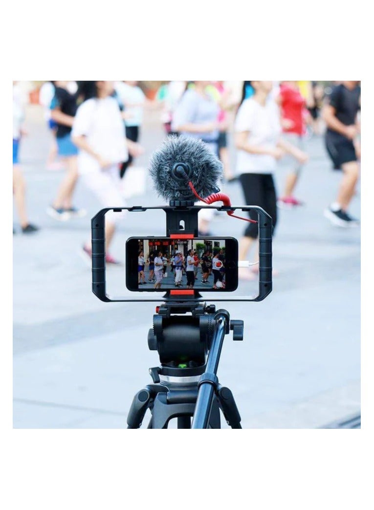 Ulanzi ULANZI U-Rig Pro Smartphone Video Rig – Adjustable Mobile Filmmaking Stabilizer with Cold Shoe Mounts, 1/4" Screw Mounts & Handle Grip for Vlogging & Streaming  - Image 4