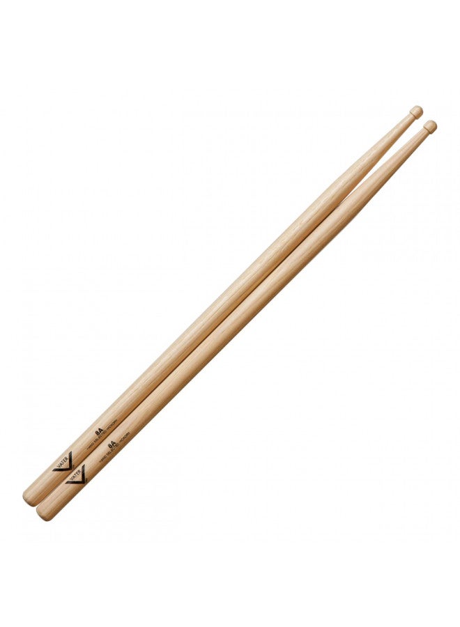 Vater 8A Wood Tip Hickory Drum Sticks, Pair