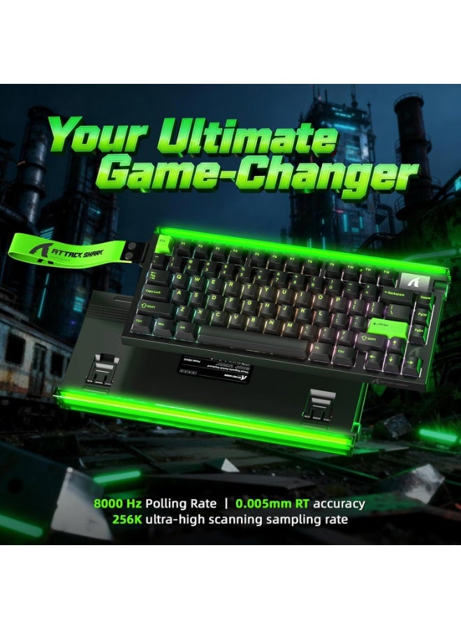 هجوم القرش لوحة مفاتيح الألعاب السلكية ATTACK SHARK R85 HE مقاس 75٪ مع كابل C01ULTRA LED - Image 3
