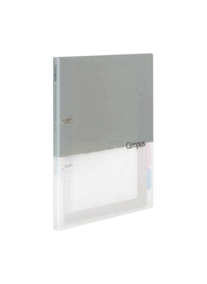 Kokuyo Kokuyo Loose Leaf Binder, Campus A4, 2 Holes, Max 100 Sheets, Gray, Le-PP158M  - Image 1