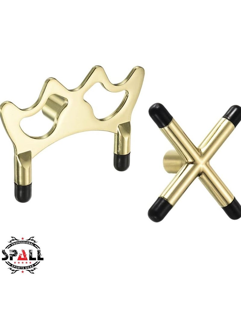 Spall Billiard Bridge Head, Pool Cue Stick Bridge Screw-On Metal Billiard Accessories with Rubber Sleeves for Pool Table - Image 1