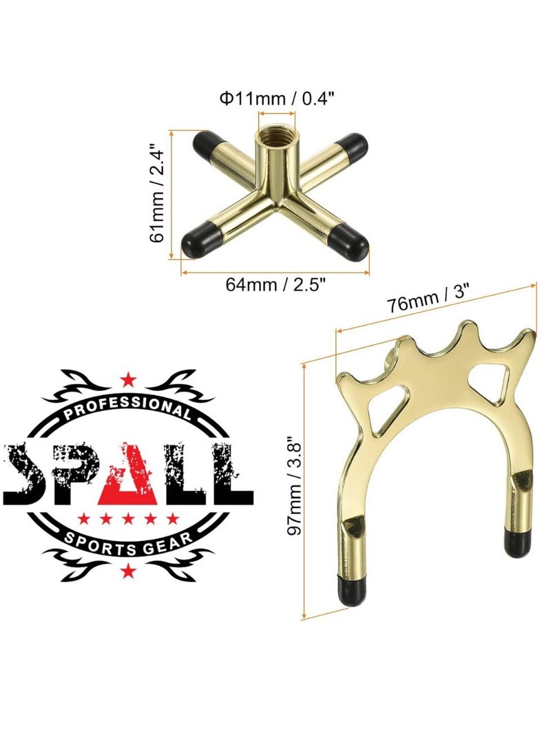 Spall Billiard Bridge Head, Pool Cue Stick Bridge Screw-On Metal Billiard Accessories with Rubber Sleeves for Pool Table - Image 2