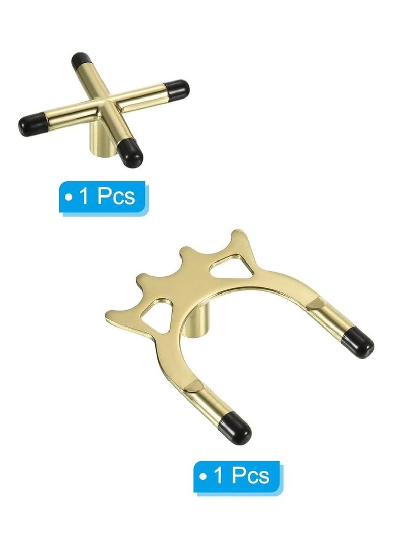 Spall Billiard Bridge Head, Pool Cue Stick Bridge Screw-On Metal Billiard Accessories with Rubber Sleeves for Pool Table - Image 3