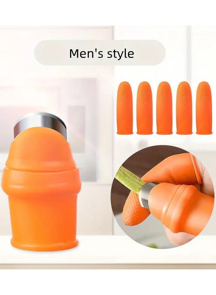 Goolsky 6-Pack Silicone Thumb Knife Set with Safety Finger Covers, Portable Fingerheld Garden Pruning Tools for Fruit Picking and Plant Trimming  - Image 2