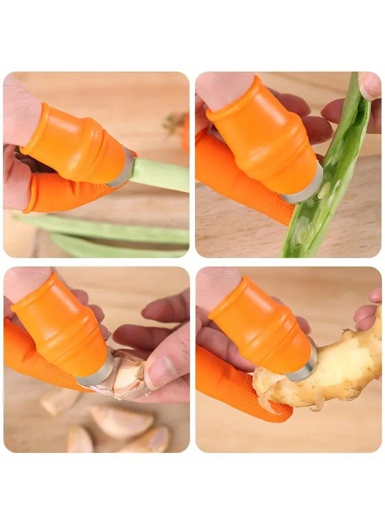 Goolsky 6-Pack Silicone Thumb Knife Set with Safety Finger Covers, Portable Fingerheld Garden Pruning Tools for Fruit Picking and Plant Trimming  - Image 3