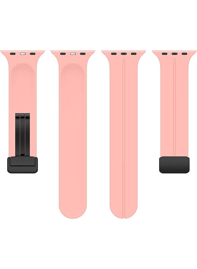 LEDIN Universal Magnetic Silicone Watch Band – Quick Release Sport Strap 38/40/41mm, Waterproof Replacement Band for Smartwatches & Analog Watches(Pink) - Image 5