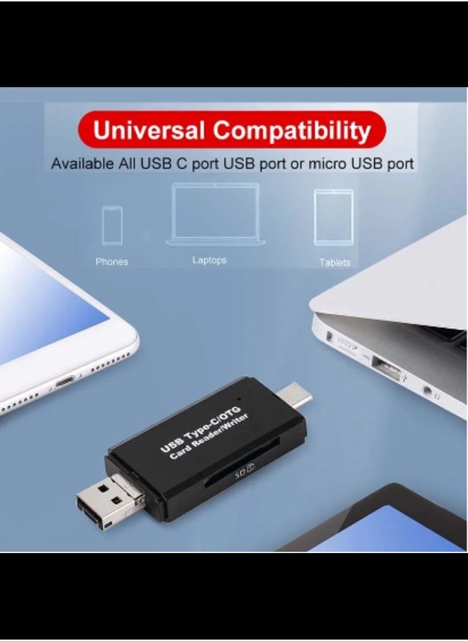 Generic - Camera Accessories Memory Cards Card Readers Type C & Micro USB & USB 3 In 1 OTG 3.0 Card Reader High-Speed Universal OTG TF/SD For Laptop Phone Extension Headers Cardreader - Image 1