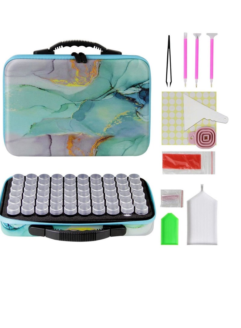 XiuWoo 60 Slots Diamond Painting Storage Containers, Art Accessories, Portable Organizer, Suitable for Organizer Craft Jewelry Beads Box - Image 1