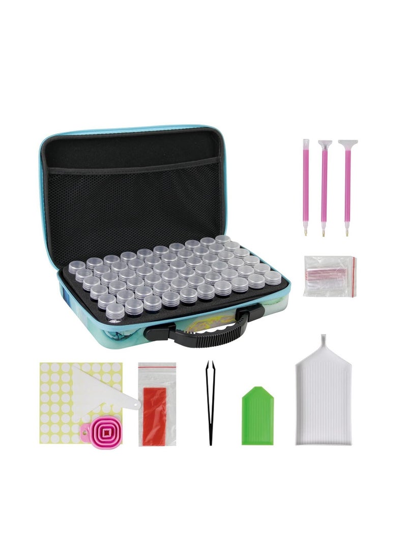 XiuWoo 60 Slots Diamond Painting Storage Containers, Art Accessories, Portable Organizer, Suitable for Organizer Craft Jewelry Beads Box - Image 3