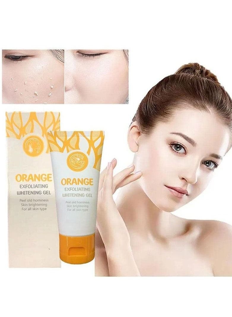 GMEELAN Gmeelan Orange Exfoliating Whitening Gel, Orange Exfoliating Gel Scrub, Exfoliating Whitening Gel, Orange Whitening Exfoliating Cream  - Image 2