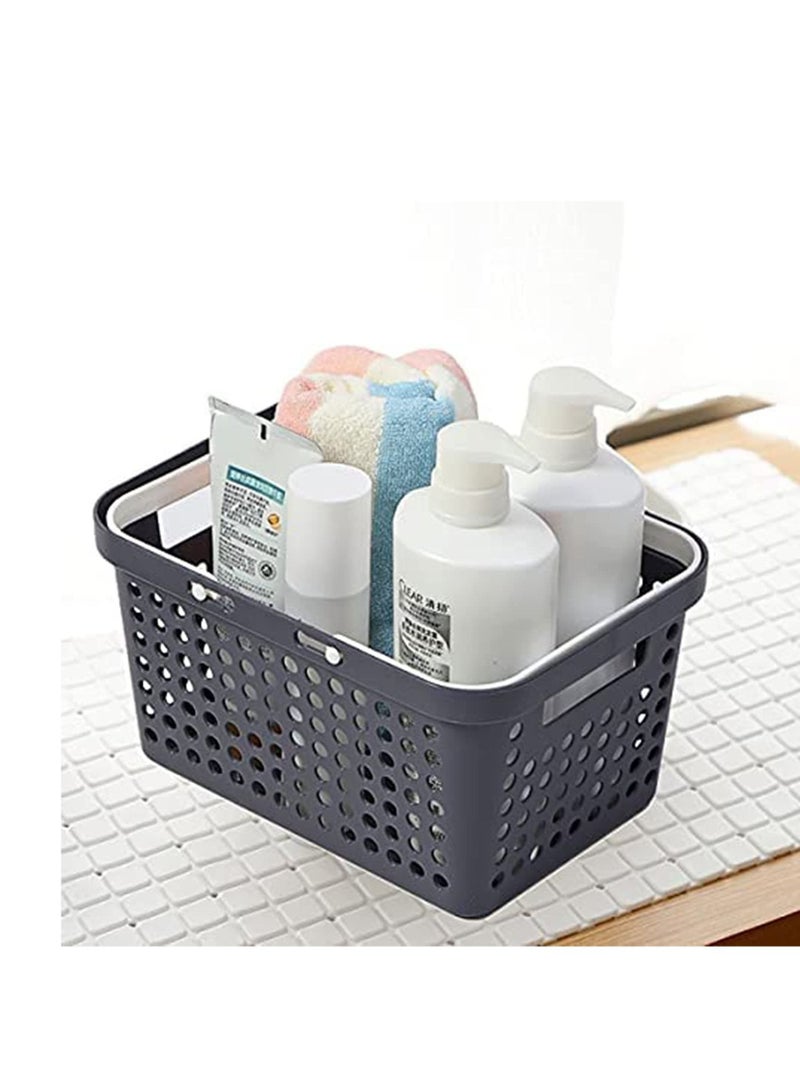 SYOSI Plastic Portable Storage Organizer Caddy, Portable Shower Caddy Tote Portable Storage Bins with Handles, Cleaning Caddy for Bathroom, College Dorm, Kitchen, Bedroom Deep Blue, Small - Image 1