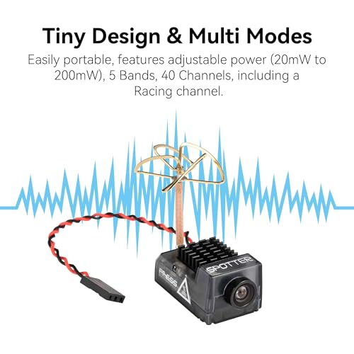 RunCam Spotter V2 FPV Camera and Transmitter Kit, 5.8G Micro AIO Cam, OSD, Integrated Mic, FOV170 Degree 700TVL, 40CH, 20MW-200MW Adjustable - Image 4