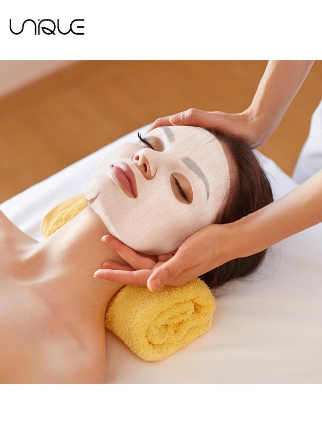 Unique Facial Mask, 200 Pieces Pre Cut Facial Mask Paper Sheets, Natural Care Fiber Paper, Non Woven Beauty Face Masks with 100 Pieces Eye Mask Paper for Women Girl Facial Creams Spa  - Image 5