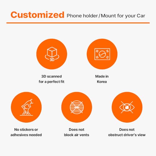 FICS Car Phone Holder for Genesis GV80 2021 2022 2023 2024 2025 – Custom-Fit Mount for Seamless Display Integration, Interior Accessories for Navigation Use, Stable Driving View - Image 4