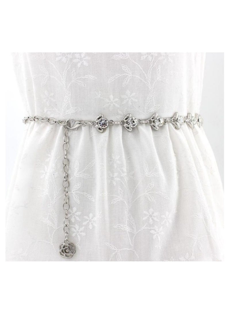 KUYING New Womens Pearl Fashion Versatile Decorative Dress Summer Skirt Small Belt 