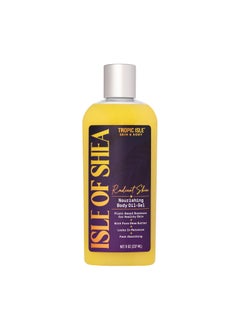 Tropic Isle Living ISLE OF SHEA Radiant Skin Nourishing Body Oil-Gel Shea Butter and Jamaican Black Castor Oil, Ideal for Dry Skin, Cruelty Free, 8oz 